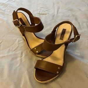 Forever 21 Faux Leather Platform Espadrilles